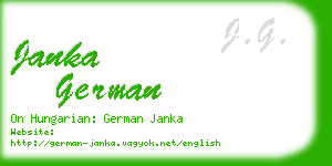 janka german business card